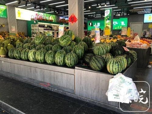 吴川中心市场吃瓜,瓜果飘香，品味夏日风情